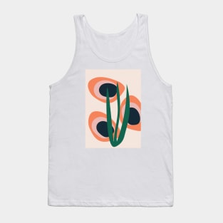 Abstract Mid Century Modern, Leaf, Scandinavian WallArt 2 Tank Top